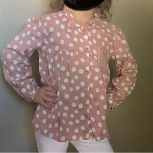Zara Polka Dot button down Size 3-4